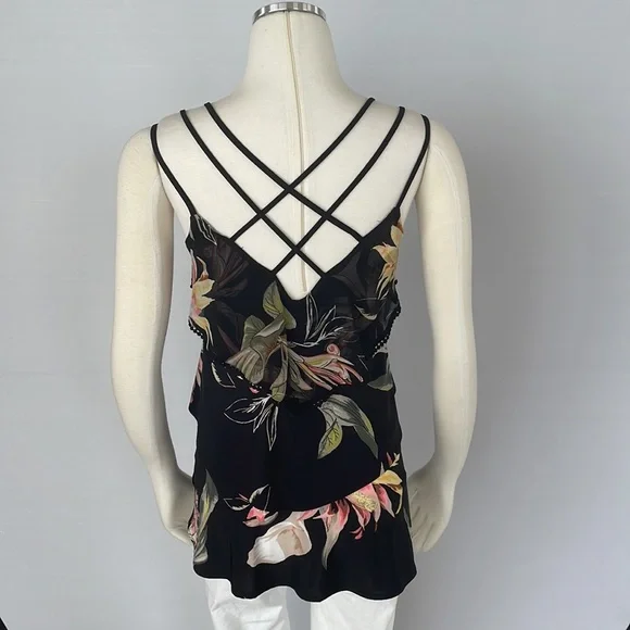 WHBM Tiered Floral Print tank top X Small - Picture 10 of 11